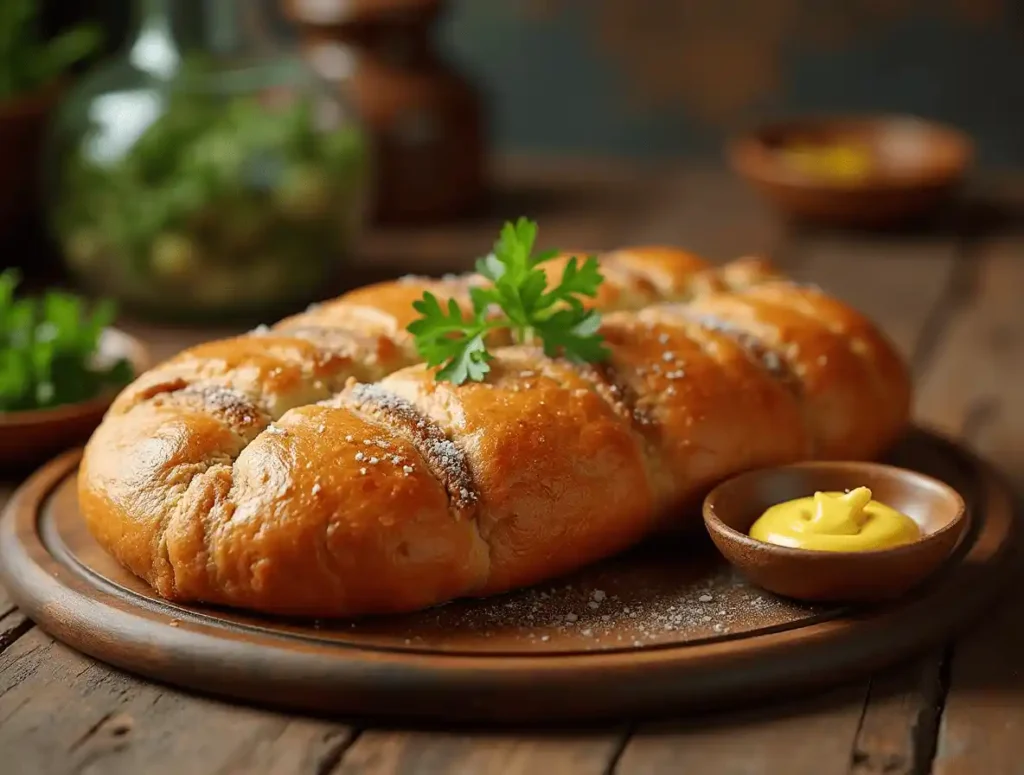 Leberkäse-Masse wird gemischt.