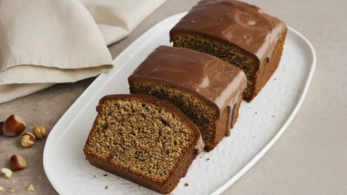 Saftiger Schoko-Nuss-Kuchen frisch gebacken