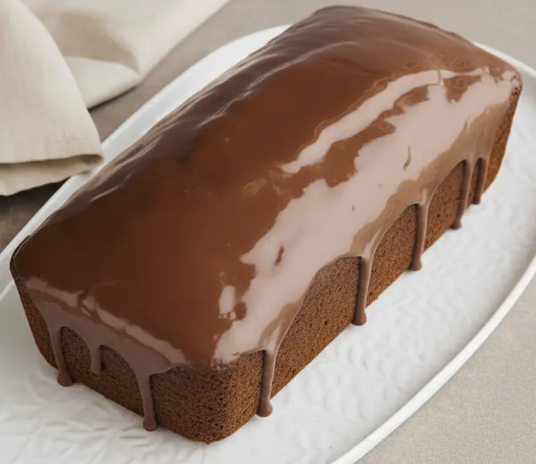 Stück Schoko-Nuss-Kuchen serviert auf Teller